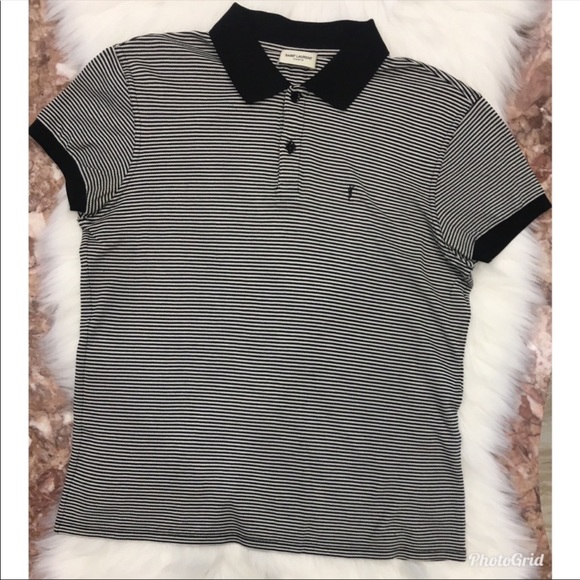 YSL -  Striped polo shirt, XS - Picture 2 of 5